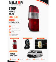 Toyota Hiace Stop Lambası Sol 2000-2008 Duylu