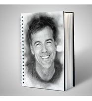 Kapağı Karakalem Efektli Özel Defter