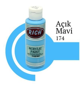 Rich Master Akrilik Boya 120 cc. 174 Açık Mavi 