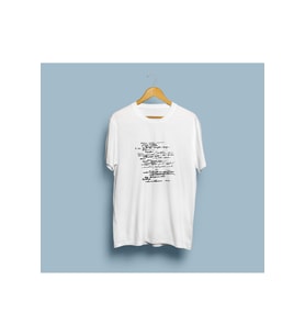 Oversize Anlaşılmayan Yazılar Tasarım Unisex T-shirt