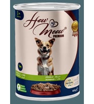 HOW MEOW 12 ADET PATE YETİŞKİN KÖPEK YAŞ MAMASI KUZULU