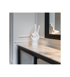 Barış İşareti El Heykeli, Dekoratif Biblo, Hediyelik, Ev Hediyesi, 17 CM Peace Sign Hand Sculpture