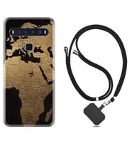 TCL 10L 10 Plus 10SE 20E 20SE 30 L7 Kılıf Boyun Askılı Silikon Map Planet 1656