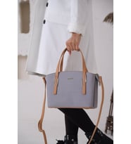 Just Polo Kadın Ayarlanabilir Uzun Askılı El ve Omuz Çantası MDS4030 (Gri)