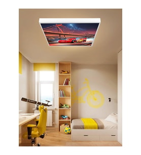 Şimşek Mcqueen Avize, 60x60 Çocuk Odası Avize,60watt, Yapay Zeka Tasarım Avize, Mcqueen İstanbul