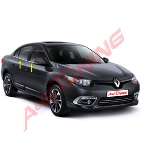 Renault Fluence Krom Cam Çıtası 2010 Üzeri 4Prç Paslanmaz Çelik
