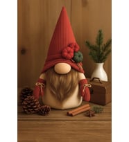 İskandinav Şans Cücesi-Ev ofis bebek odası dekoru hediyelik-Velvet Boy 3 - 35 cm