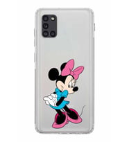 Samsung Galaxy A31  Kamera Korumalı  Kapak Minnie Mouse Tasarımlı  Şeffaf Kılıf