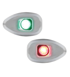 MICRO LED 12 İskele&Sancak 112.5° Feneri, Set, Yüzey mon.,Krom G.,deliksiz