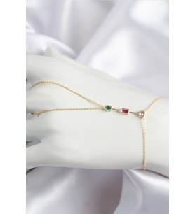 Pirinç Renkli Zirkon Taşlı Model Gold Renk Şahmeran