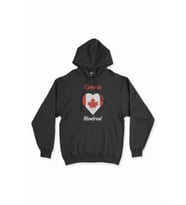 Montreal Canada Bayraklı Kalpli Siyah Sweatshirt Hoodie