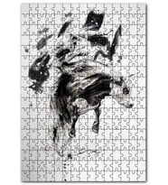 Cakapuzzle Suluboya Efekt Kovboy Rodeo ve Denge Puzzle Yapboz MDF (Ahşap) (120 Parça)