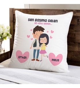 Kişiye Özel Sen Başıma Gelen En Tatlı Şeysin Yastık