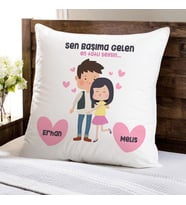 Kişiye Özel Sen Başıma Gelen En Tatlı Şeysin Yastık