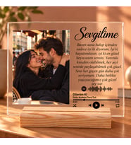Sevgiliye Hediye Kişiye Özel Fotoğraflı Spotify Kodlu Şeffaf Pleksi – Doğum Günü Sevgililer Günü