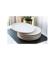 Gönül 2806 Beyaz Gold Seramik Servis Tabağı 6 Lı 25.5 Cm