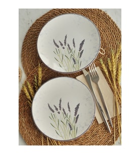 Sipahi başak 2 li Seramik Pasta Tabağı 19 Cm