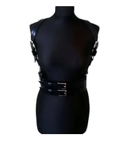 Deri Korse Harness, Şık Elbise Kemeri (Kırmızı)