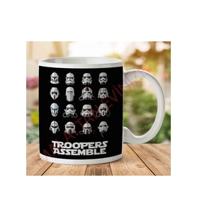 Star Wars Episode The Force Awakens Storm Troopers Assemble İki Tarafı Baskılı Kupa Bardak