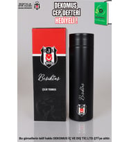 "DEKOMUS CEP DEFTERİ HEDİYELİ" LİSANSLI BEŞİKTAŞ 500 ML ÇELİK TERMOS