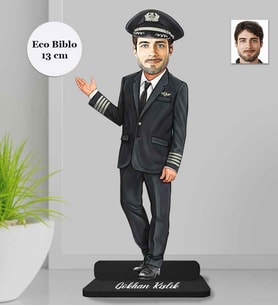 Kişiye Özel Pilot Erkek Ahşap Eco Biblo -3