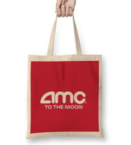 Amc Stock TO THE MOON Queens Pin Bez Çanta Uzun Saplı