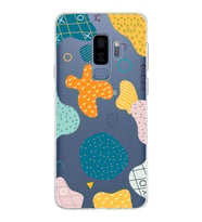 Samsung Galaxy S9 Plus Kapak Geometrik Şekiller Tasarımlı Şeffaf Silikon Kılıf