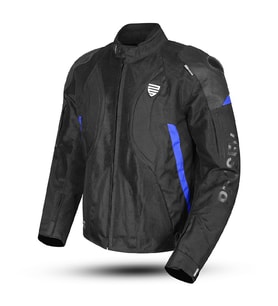 195 GP Knight Motosiklet Montu 4 Mevsim Hörgüçlü Maxdura 600-D Dayanıklı Kumaş Deri Motorcu Mont Blue