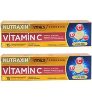 Nutraxin Efervesan Vitamin C D Zinc 15 Tablet x2 Adet (Renksiz)