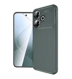 Xiaomi Redmi 13 4g Kılıf Auto Focus Karbon Kapak - Koyu Yeşil