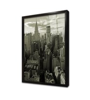 New York Şehir Çerçeveli Cam Tablo