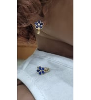 ALTIN KIZ ÇOCUK KÜPE (Lacivert)