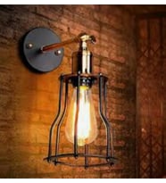 MYLİGHTS RETRO  RUSTİK  KASEF APLİK  MAFSALI APLİK   (Siyah)