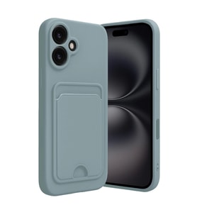 Apple İphone 16 Kılıf Kelvin Kartvizitli Silikon - Açık Yeşil