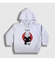 Presmono Unisex Çocuk Beyaz Anya Forger Anime Spy X Family Kapüşonlu Sweatshirt 316950tt