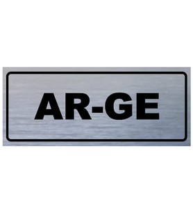 AR GE YAZILI YÖNLENDİRME LEVHASI (Gümüş)