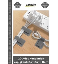 Özel Üretim Güçlü Yapışkanlı Kablo Düzenleme Pratik 20 Adet Kendinden Yapışkanlı Cırt Cırtlı Bant