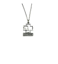 Rammstein Logo Tasarımlı Metal Kolye – Unisex - 60 cm (Gümüş)