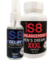 Stımul8 (S8) Erkekıere Özel Delay30 Mlsprey + Özel Xxxlşekillendirme 60 Lı Caps Boy Ebat