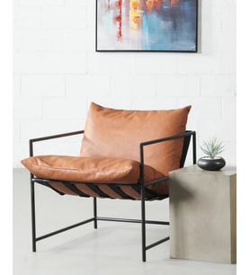 Dopa Sller Modern Tasarım Berjer Metal Iskeletli Portatif Berjer Flok Kumaş Döşeme Salon Dizayn (Taba)
