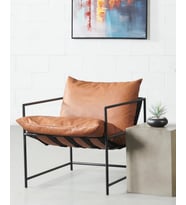 Dopa Sller Modern Tasarım Berjer Metal Iskeletli Portatif Berjer Flok Kumaş Döşeme Salon Dizayn (Taba)