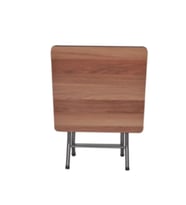 Mermer Desenli Katlanabilir Masa 60x60 cm (Kahverengi)