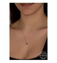 Swarovski Crystal Taşlı Damla Gümüş Kadın Kolye