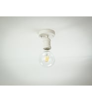 RİOLİGHT RETRO,RUSTİK KOLİDOR,ODA,MUTFAK,BANYO İÇİN BEYAZ TEKLİ 1XE27 DUYLU PLOFONYER ARMATÜR,AVİZE