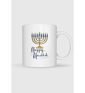 Happy Hanukka Tasarımlı Kupa Bardak