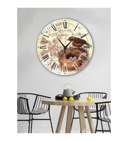BİLGE LAZER Retro Tasarımlı Duvar Saati 35x35 Cm (Baskılı)
