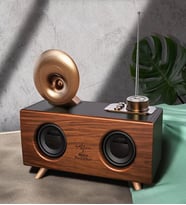 B6 Nostaljik Radyo Antika Klasik Ahşap Bluetooth Hoparlör FM Radyo Gramofon Müzik Kutusu