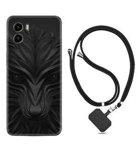 Vivo Y15S Y32 Y33S Y51 Y53S Kılıf Boyun Askılı Silikon Black Fox 1325