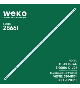 Weko BDL1 Vestel Uyumlu Buzdolabı İç Aydınlatma LED Kartı 12 Çipli Yüksek Verimli