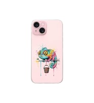 iPhone 15 ile Uyumlu Splash Bukalemun Tasarımlı Şeffaf Silikon Kılıf